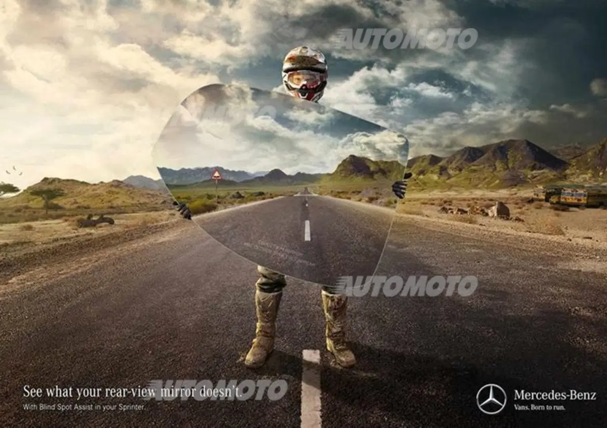 Mercedes Blind Spot Assist: ora anche la pubblicit&agrave; "progresso"