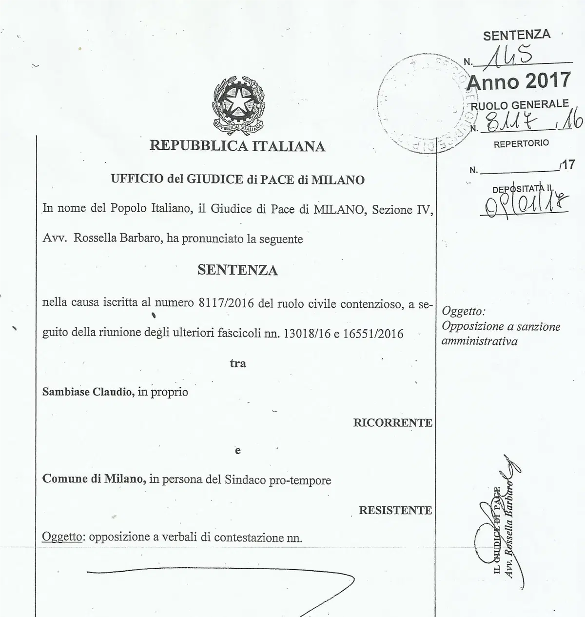 Multe a Linate, il giudice accoglie i ricorsi e annulla 29 verbali