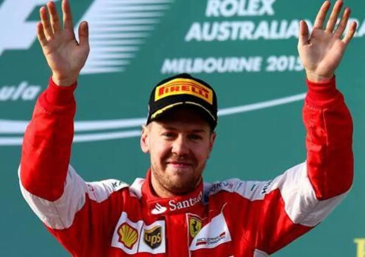 GP d'Australia 2015, Vettel: &laquo;Non ho sentito l'inno italiano, quindi c'&egrave; da lavorare. Ma sono felice&raquo;