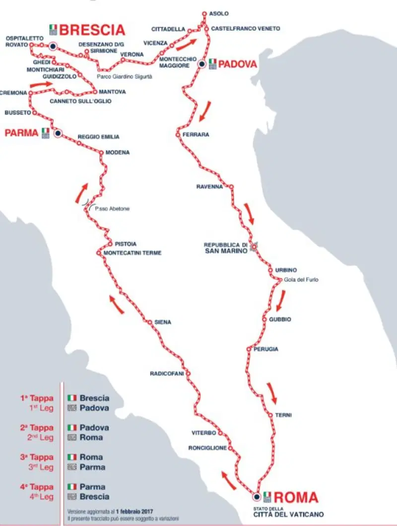 Il percorso dell'edizione 2017