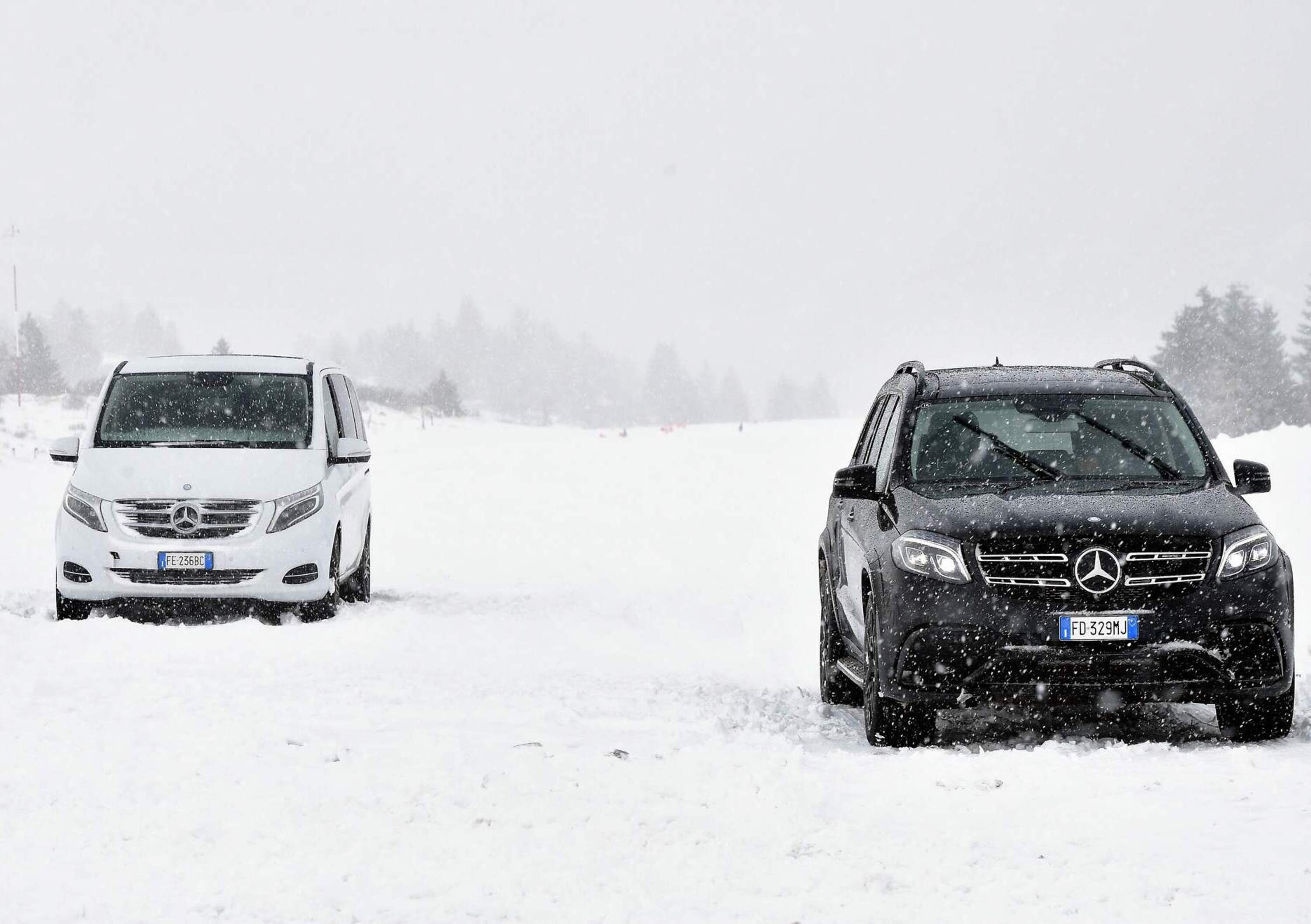 Cos&rsquo;hanno in comune un furgone Mercedes e una AMG? Lo abbiamo scoperto sulla neve!