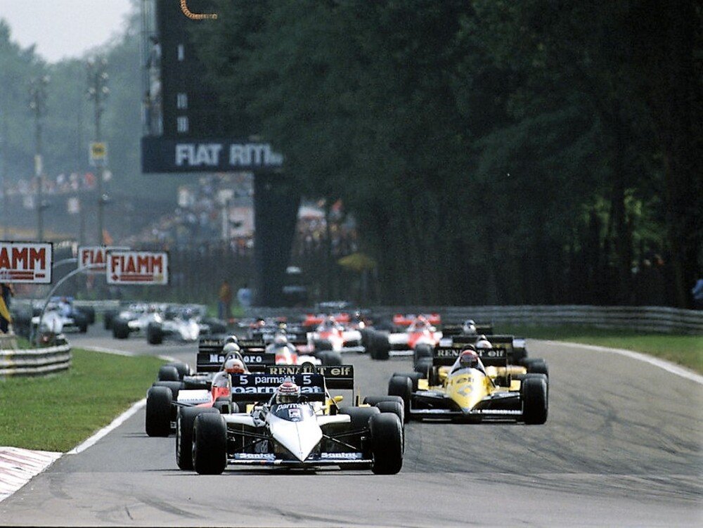 Il via del GP F1 nell&#039;anno della visita di Giovanni Paolo II a Monza: vinse Piquet