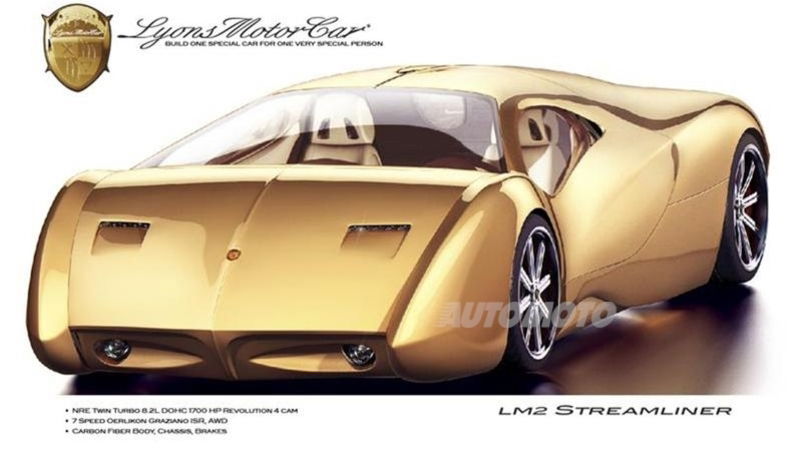 Lyons Motor Car LM2 Streamliner, la supercar da 1.700 CV