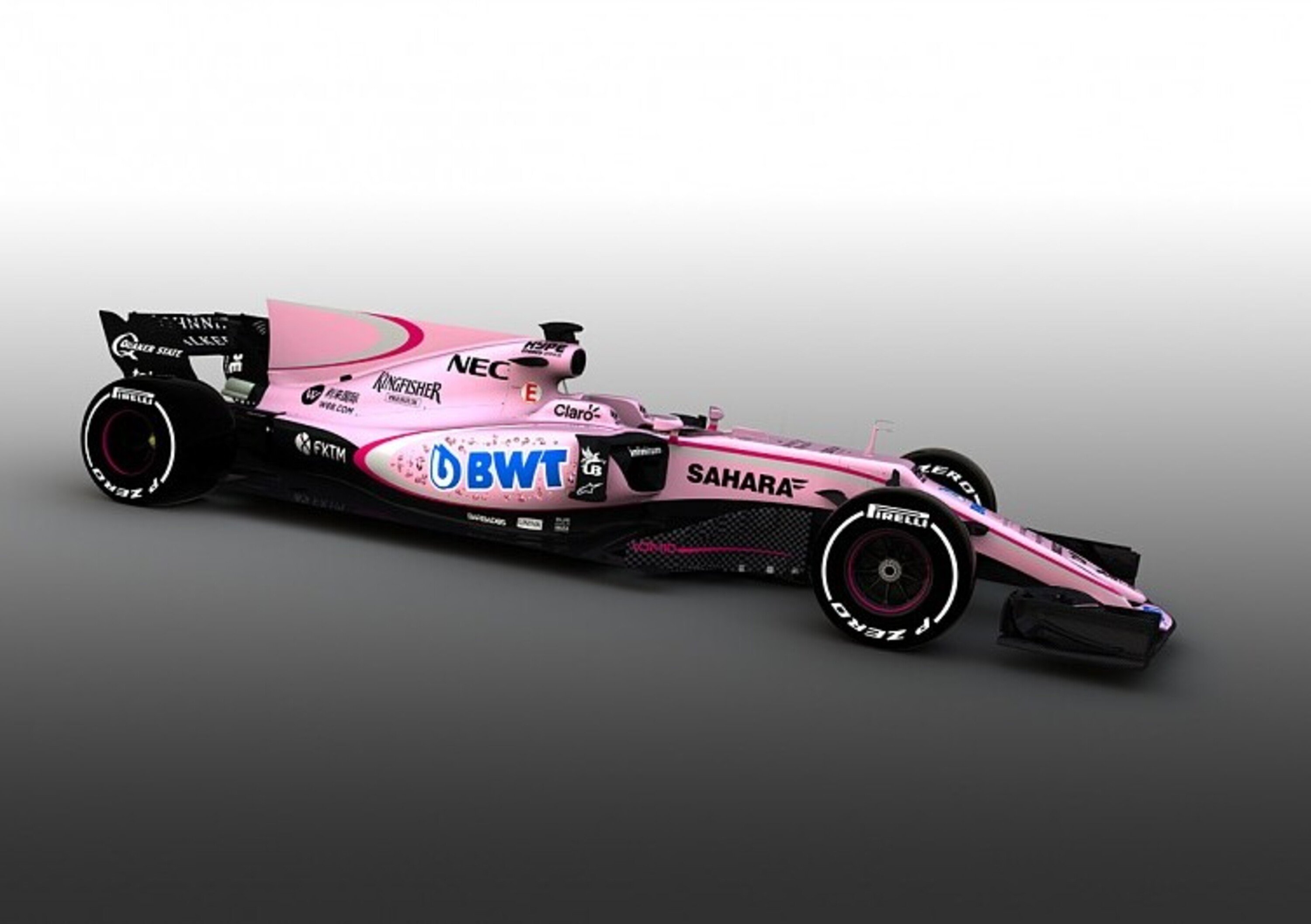 F1: Force India, la VJM10 si veste di rosa