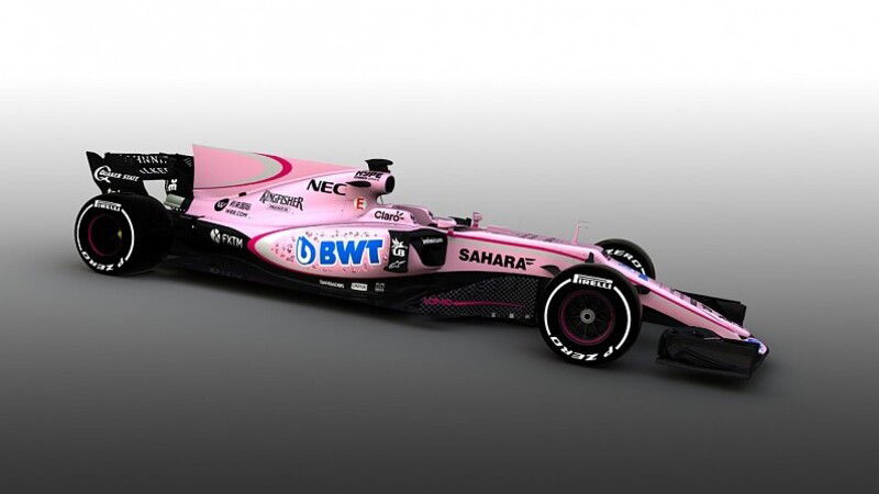 F1: Force India, la VJM10 si veste di rosa