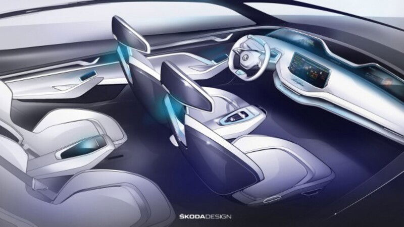 Skoda Vision E, svelato l&#039;abitacolo